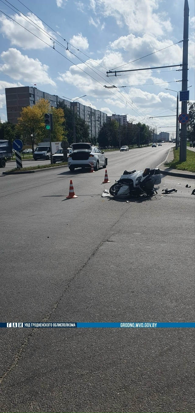 В Гродно тяжело травмирован 50-летний мотоциклист