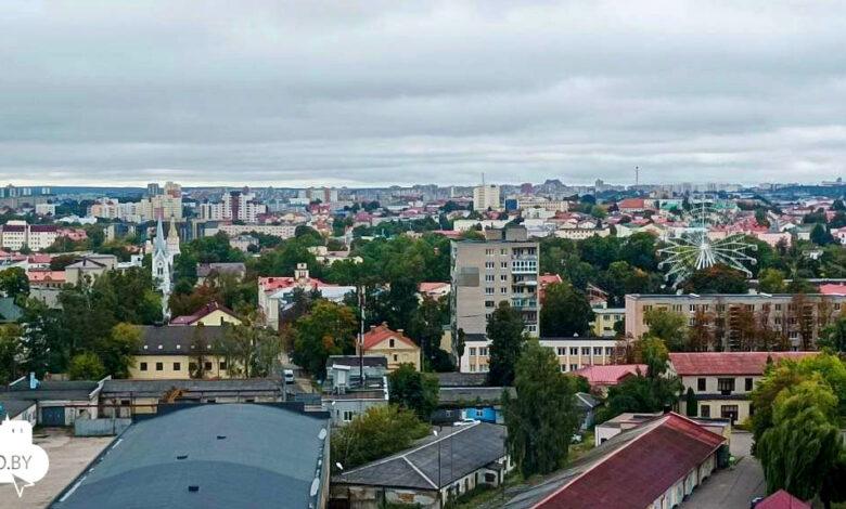 Виды с новой многоэтажки у центра Гродно