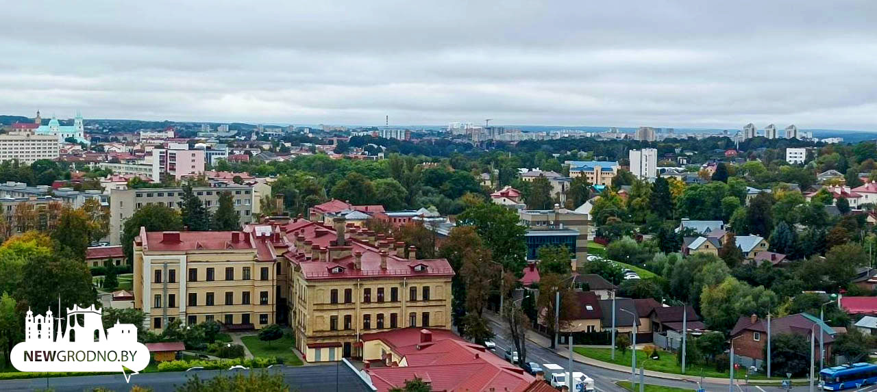 Виды с новой многоэтажки у центра Гродно