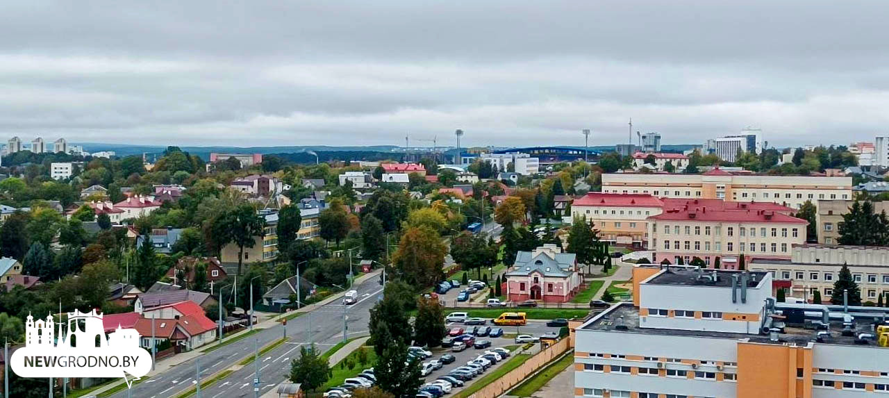 Виды с новой многоэтажки у центра Гродно