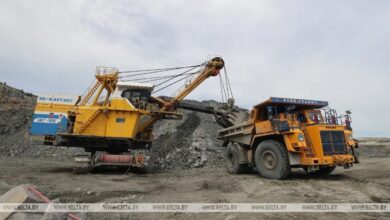 На гранитном карьере в Беларуси